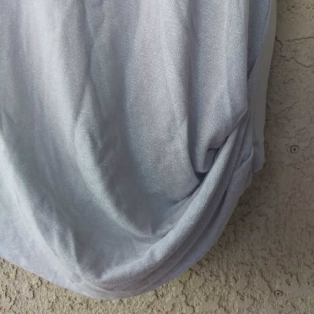 T Tahari gray rouched muscle tank top - Picture 5 of 8